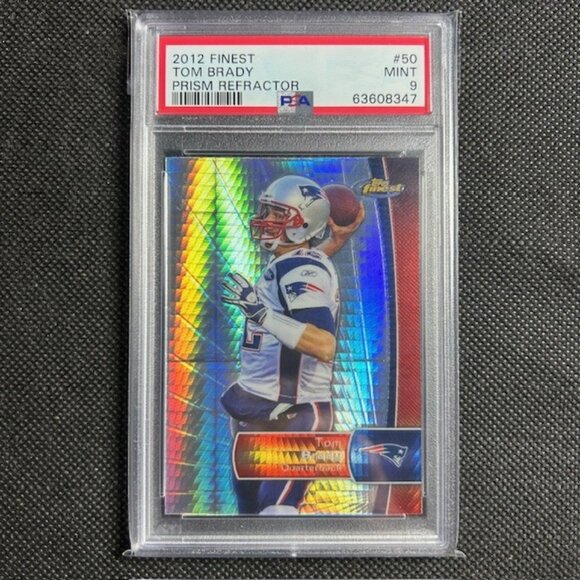 2012 Topps Finest Prism Refractor Tom Brady PSA 9 MINT Patriots POP 16